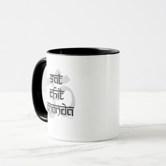 Sat Chit Ananda Oneness Mantra Om Tasse (Vorderseite Links)