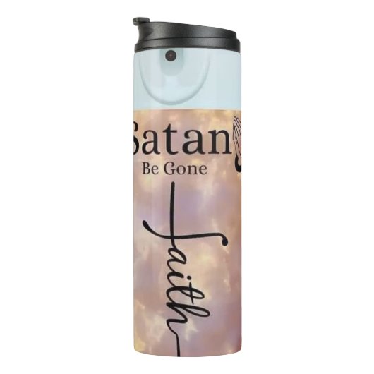 Satan Be Gone Spray Thermosbecher (Nach rechts gedreht)