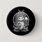 Satan Cat Fortune Teller Witchy Goth Kitten Button (Vorderseite)