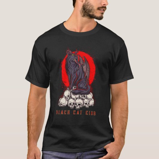 Satan Cat Satanic Demonic Devil Kitten 666 Cat Occ T-Shirt (Vorderseite)
