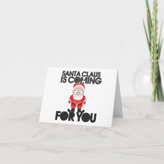 Satan Claus Spaß Feiertagskarte (Vorderseite)
