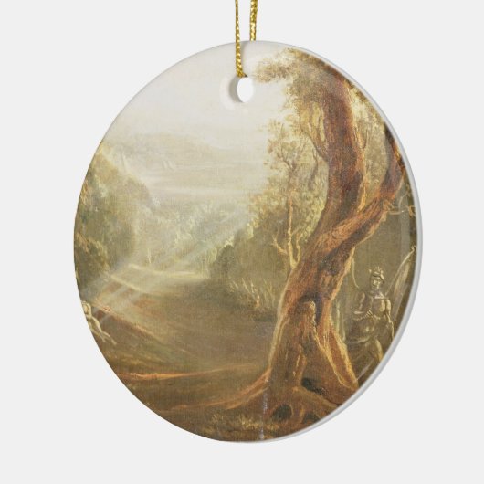 Satan Contemplating Adam and Eve in Paradise, aus Keramik Ornament (Links)