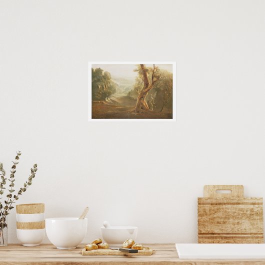 Satan Contemplating Adam and Eve in Paradise, from Poster (Küche)