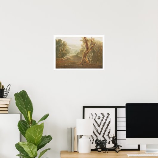 Satan Contemplating Adam and Eve in Paradise, from Poster (Heimbüro)