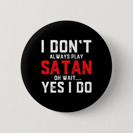 Satan Costume Devil Halloween Kostüm Satan Button (Vorderseite)