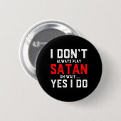 Satan Costume Devil Halloween Kostüm Satan Button (Vorne & Hinten)