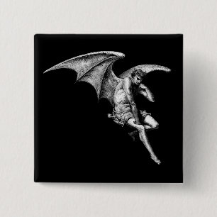 Satan denkendes Button