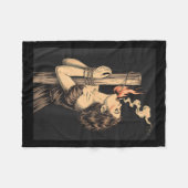 Satan Devil Hell Hexe mit Flammen Cigarette Occul Fleecedecke (Vorderseite (Horizontal))