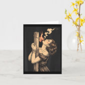 Satan Devil Hell Hexe mit Flammen Cigarette Occul Karte (Gelbe Blume)