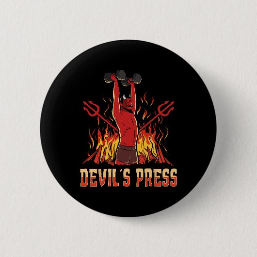 Satan Devil's Press-Bodybuilding Button (Vorderseite)
