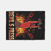 Satan Devil's Press-Bodybuilding Fleecedecke (Vorderseite (Horizontal))