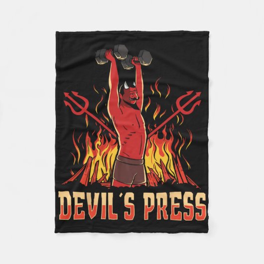 Satan Devil's Press-Bodybuilding Fleecedecke (Vorderseite)