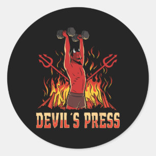 Satan Devil's Press-Bodybuilding Runder Aufkleber