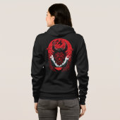 Satan Evil Face | Demon Head Graphic Design Hoodie (Schwarz voll)