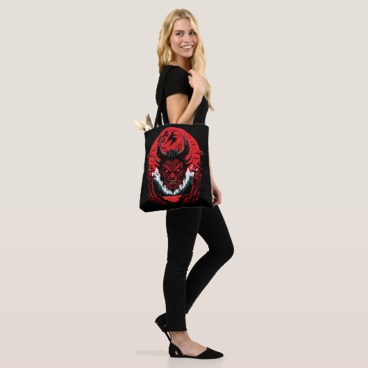 Satan Evil Face | Demon Head Graphic Design Tasche (Am Model)