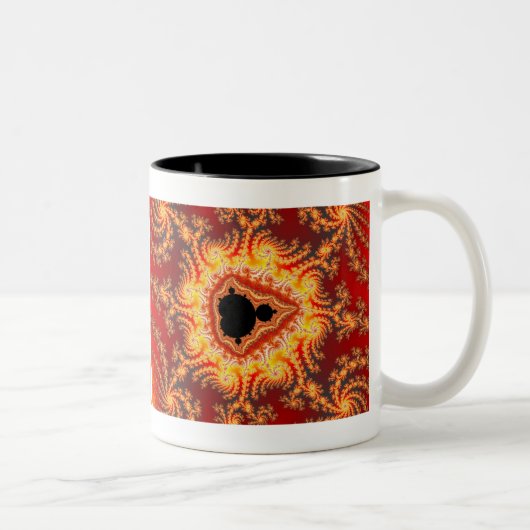 Satan - Fraktal Zweifarbige Tasse (Rechts)