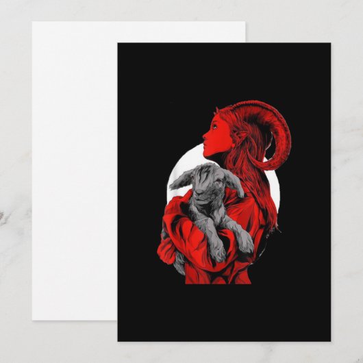 Satan Goat Gift Feiertagskarte (Vorne/Hinten)