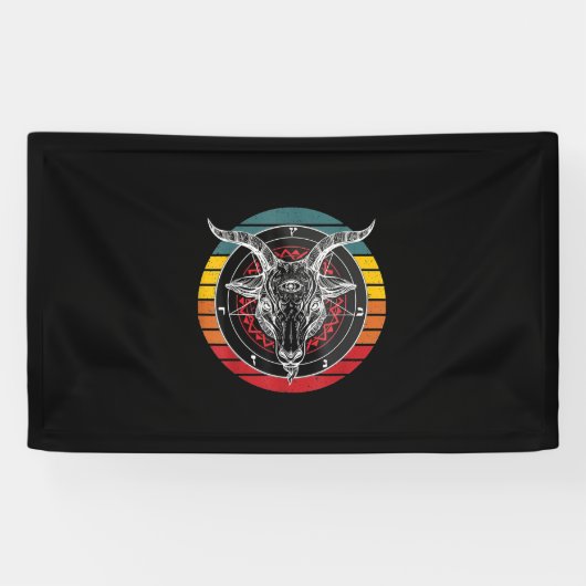 Satan Goat, Ziegengeschenk Banner (Horizontal)