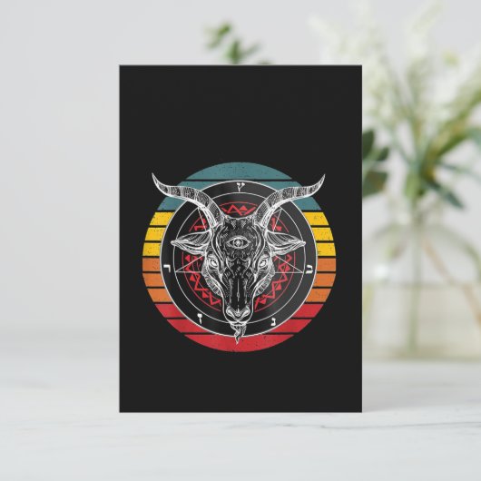 Satan Goat, Ziegengeschenk Dankeskarte (Stehend Vorderseite)