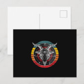 Satan Goat, Ziegengeschenk Postkarte (Vorne/Hinten)