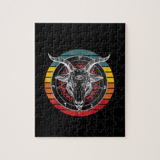 Satan Goat, Ziegengeschenk Puzzle (Vertikal)