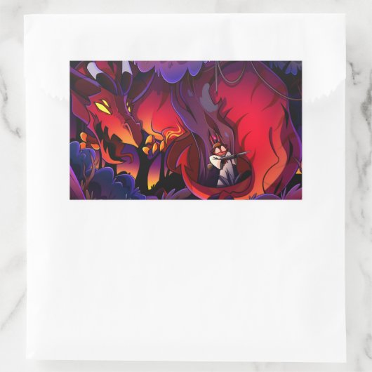 Satan Halloween Slasher | Helluva Boss |  Rechteckiger Aufkleber (Tasche)