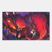 Satan Halloween Slasher | Helluva Boss |  Rechteckiger Aufkleber (Vorderseite)