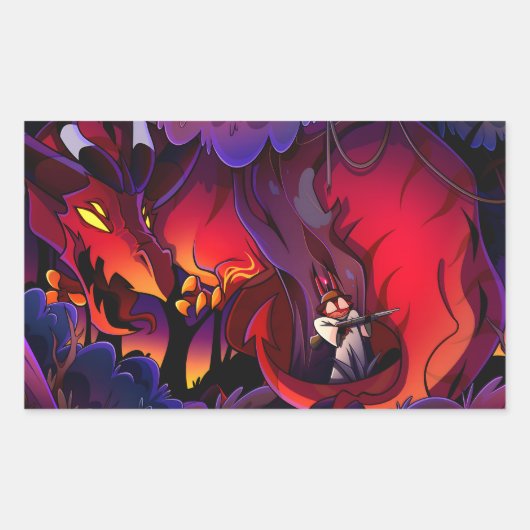 Satan Halloween Slasher | Helluva Boss |  Rechteckiger Aufkleber (Vorderseite)