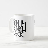 Satan ist das neue Schwarze No.3 (Schwarzes) Kaffeetasse (Vorderseite Links)