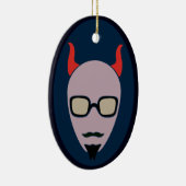 Satan ist ein Hipster Keramikornament (Rechts)