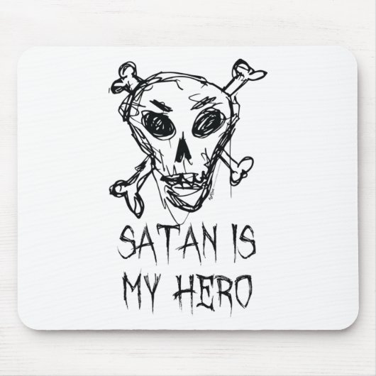 Satan ist mein Held Halloween-Kostümdesign Mousepad (Vorne)