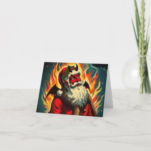 Satan-Klausel geklappte Grußkarte Karte (Vorderseite)