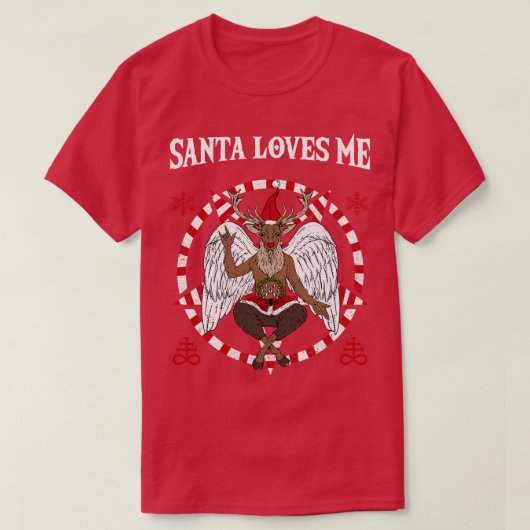 Satan Lieben Me Baphomet 5 T-Shirt (Design vorne)
