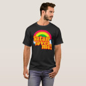 Satan Lieben Me Regenbogen - Atheismus Antireligiö T-Shirt (Vorne ganz)