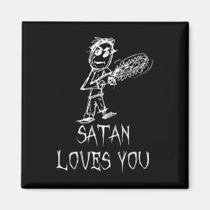 Satan Lieben Sie Halloween Kostümwortdesign Magnet