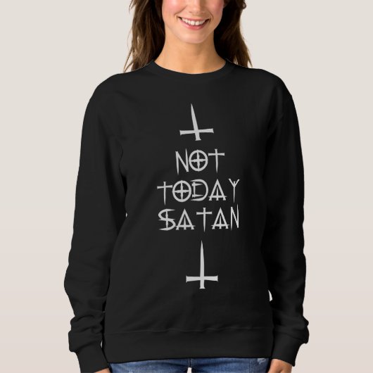 Satan Lucifer Occult Aesthetic Grunge Gothic Paste Sweatshirt (Vorderseite)