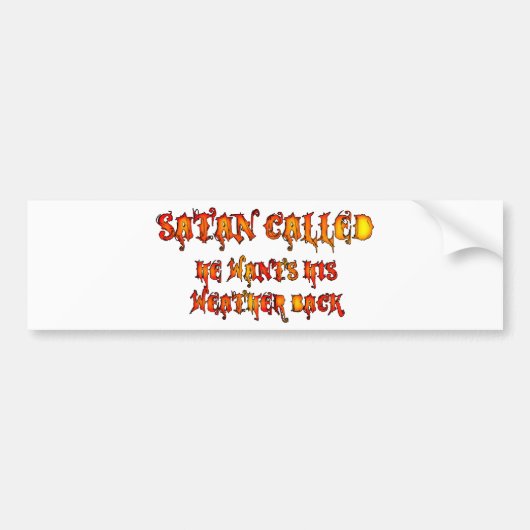 Satan namens "Hitzewelle" 2011 Autoaufkleber (Vorne)