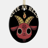 Satan Niedlich als Hell Keramik Ornament (Rechts)