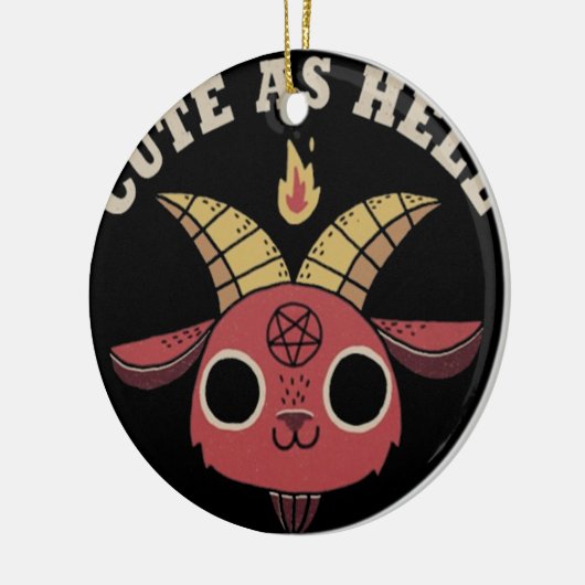 Satan Niedlich als Hell Keramik Ornament (Links)