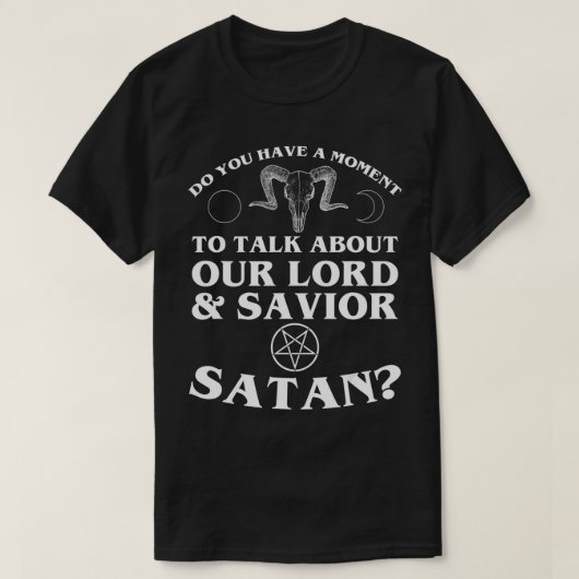 Satan Pentagram Funny Satanic Occult-Geschenk T-Shirt (Design vorne)
