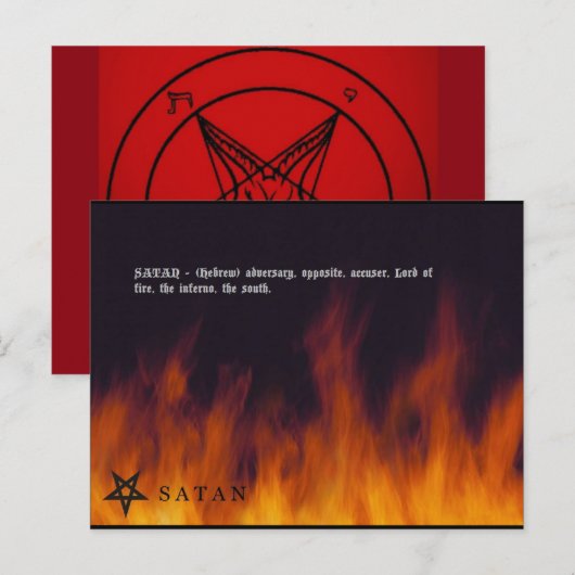 SATAN POSTKARTE (Vorne/Hinten)
