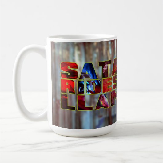 Satan Rides a Llama Kaffeetasse (Links)