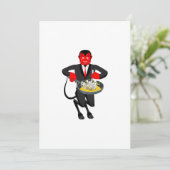 Satan Roasts Sinners Evil Invitation Einladung (Stehend Vorderseite)