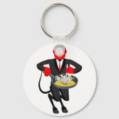 Satan Roasts Sinners Evil Schlüsselanhänger (Rückseite)