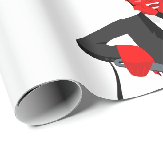 Satan Roasts Sinners Geschenkpapier (Rolleneckpunkt)