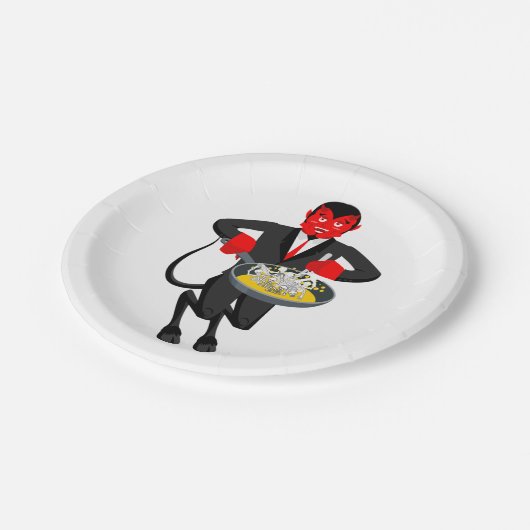 Satan Roasts Sinners Pappteller (Schrägansicht)