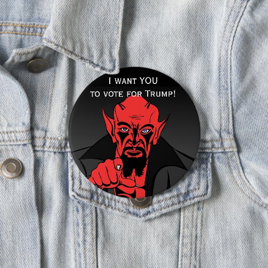 Satan sagt, "ich will SIE, um für Trumpf zu Button (Beispiel)