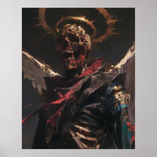 Satan Saint Hyper Realism Ölgemälde P Poster (Vorne)