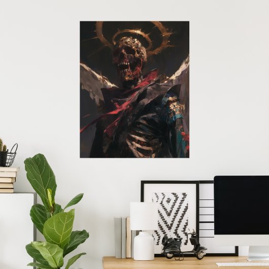 Satan Saint Hyper Realism Ölgemälde P Poster (Heimbüro)