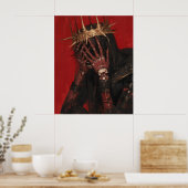 Satan Saint Hyper Realism Ölgemälde P Poster (Küche)